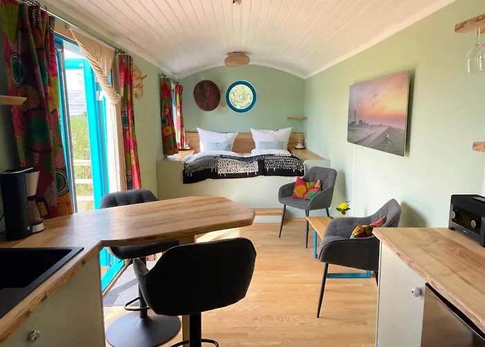 Schäferwagen Tiny House auf dem Friesenhof